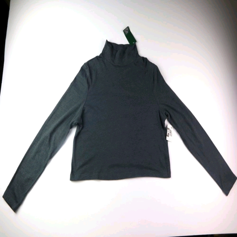 NWT Wild Fable Crop Turtleneck Sweater Sz XL Gray